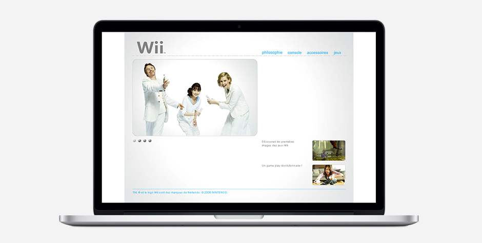 Nintendo Wii event website