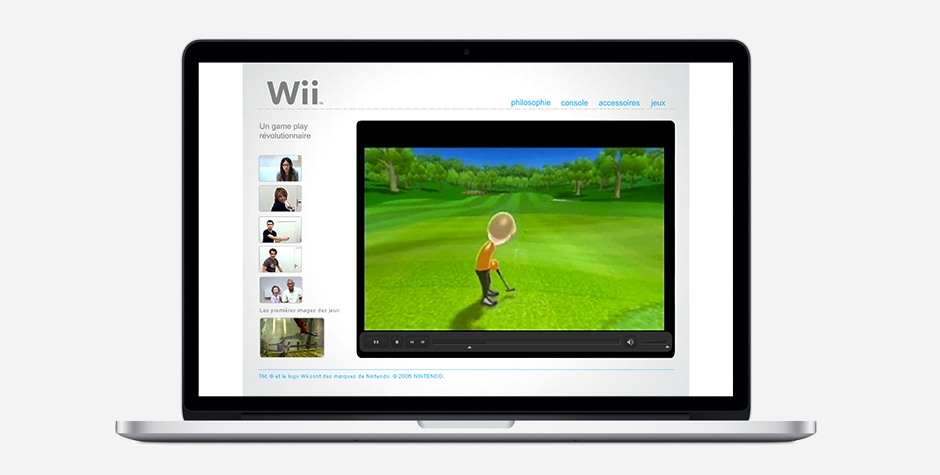 Nintendo Wii event website